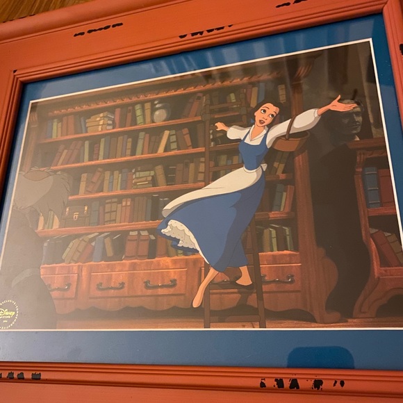 Framed & Matted Disney Lithograph Exclusive Commemorative Beauty and the Beast. - Picture 2 of 10